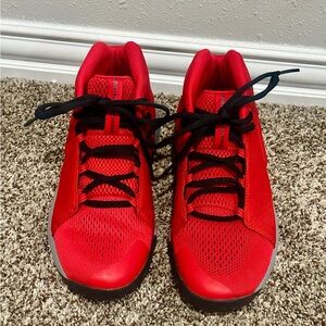 NWOT Under Armour Kids Red Sneakers SZ 3Y